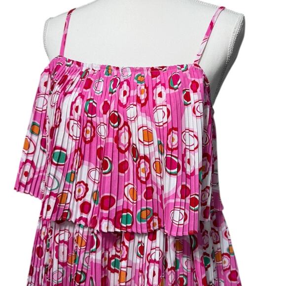 TCEC Tiered Pink Polka Dot Dress - NWT - Size M - Picture 3 of 6